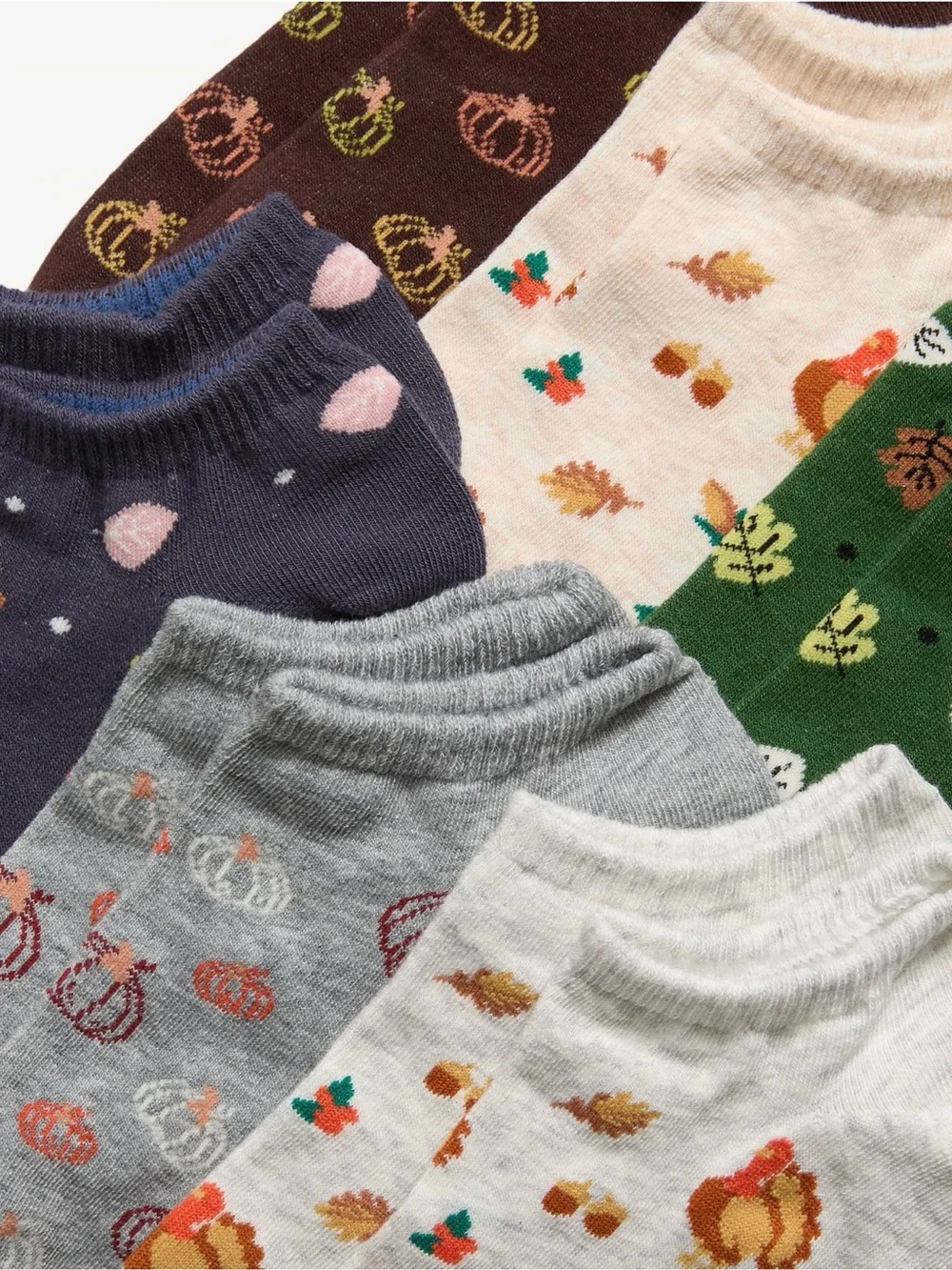 Old Navy Women's Low Cut Socks - Mixed Fall Colors